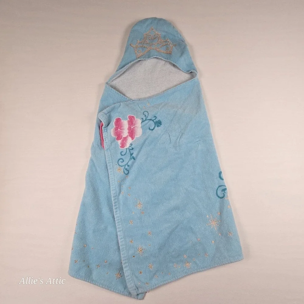 Little MermaidPrincess Ariel Flounder Poncho Hooded Beach Towel Disney Girls 2-4